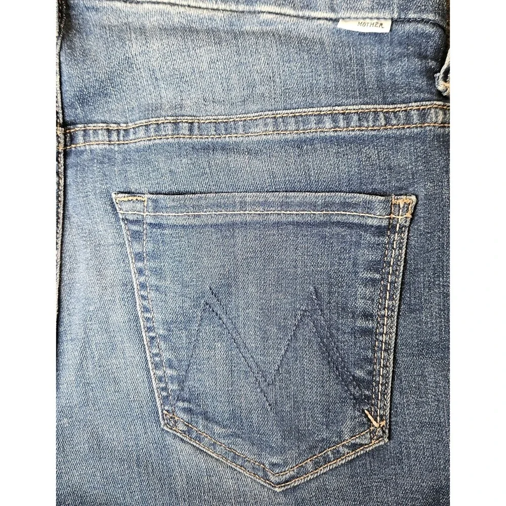 MOTHER Blue Cropped Ankle Jeans